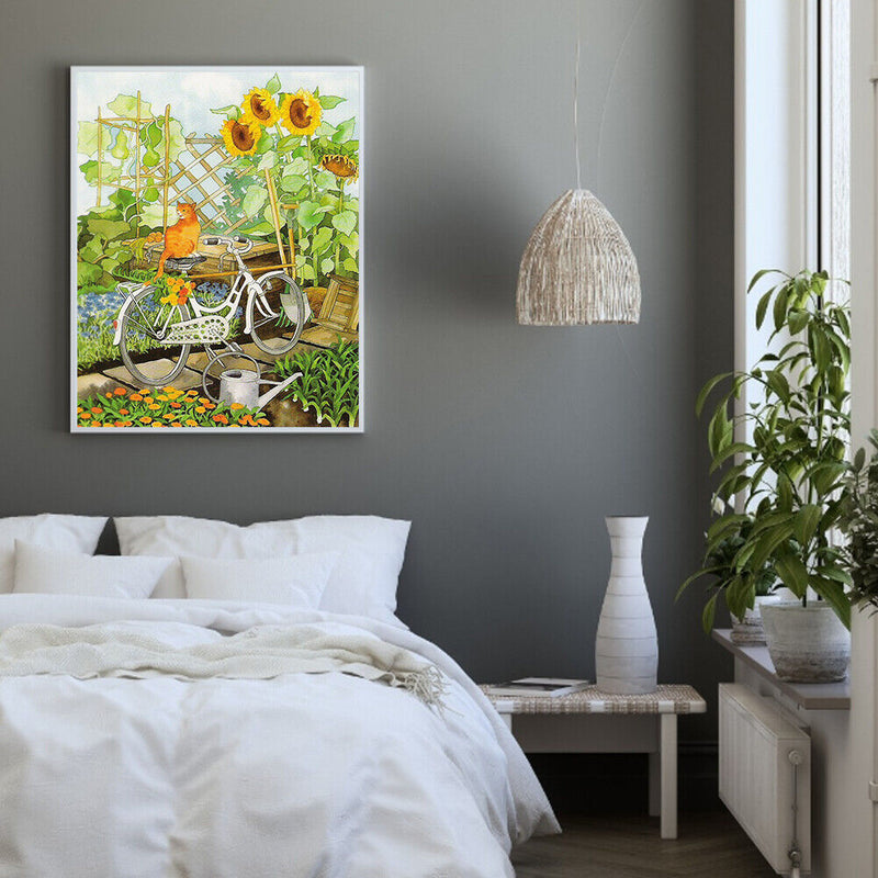 Field Courtyard DIY Oil Paint By Numbers Paintwork for Kids Adults No Frame Art