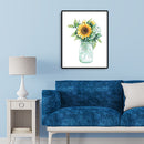 Sunflower DIY Oil Painting By Numbers Kits Acrylic Canvas Wall Art Picture