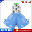 20pcs E27 to 2E27 Lamp Holder Converter Adapter Bulb Base(Blue)