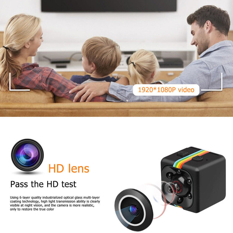 SQ11 Mini Camera with 32GB TF Card 1080P HD Motion Detection DVR DV (Black)