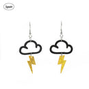 Fashion Women Girls Acrylic Earrings Drop Dangle Drop Earrings Cloud Lightning