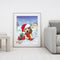 Christmas Puppy Oil Paint By Numbers Kits Canvas Drawing DIY Coloring Pictures