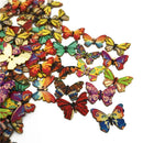 50pcs Wooden Butterfly Sewing Buttons DIY Knitting Clothes Decor (25x18mm) Newly