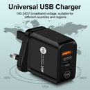 25W PD + QC3.0 Mobile Phone Wall Charging Portable 5A USB Type C Fast Charger