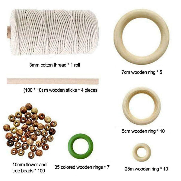 Cotton Thread Combination Set DIY Plant Sling Weaving Material J0E4