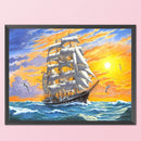 11CT Full Cross Stitch Smooth Sailing Stamped DIY Cotton Thread Print Needlework