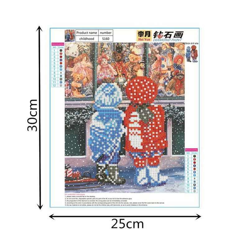 5D Diamond Embroidery Painting DIY Christmas Snowing Street Cross Stitch