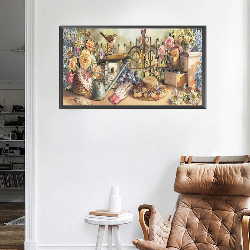 Flower Basketball Oil Paint By Numbers Kits Canvas DIY Wall Art Craft Coloring Draw