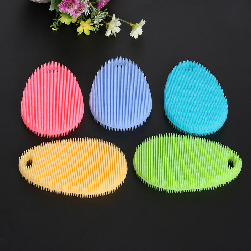 5pcs Creative Waterdrop Multi-function Antibacterial Silicone Washing Brush-1377