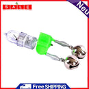 LED Night Fishing Rod Bite Bait Alarm Light Clip Bells Ring Fishing Accessory