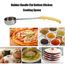 Pizza Spread Sauce Ladle Flat Bottom Kitchen Cooking Spoon (Yellow 3 Ounce)