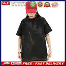Fashion Women Bling Solid Color Short Sleeve Loose T-Shirts Glitter Long Tops
