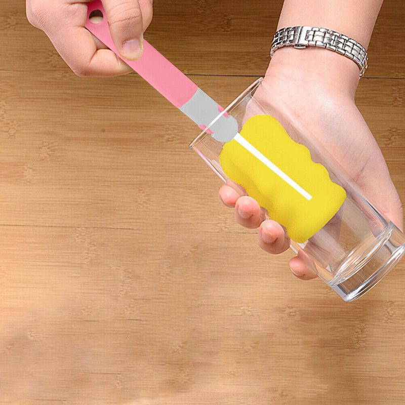 30CM Lengthened Detachable Baby Clean Sponge Special Bottle Brush (Pink)