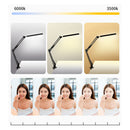 LED Folding Long Arm Eye Protection Reading Study Desk Light (12W Black) Newly