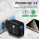 Universal PD QC3.0 Type C Mobile Phone Charging Charger for Travel Office Home
