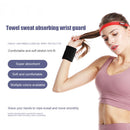 Wrist Sweatband Strap Running Safety Wrist Support for Fitness (Black) Newly