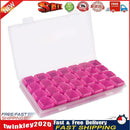 28 Grids Nail Art Storage Box Jewelry Organizer Manicure Tools (Rose Red) Newly