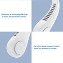 Mini Neck Fan USB Rechargeable Bladeless Fan Neck Air Conditioner (White)
