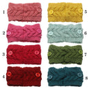 Elastic Candy Color Thick Warm Wide Hairband Knitted Headband Hair Accessories