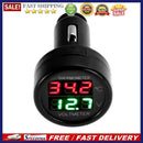 12V 24V Digital Voltmeter Thermometer Voltage Temp Meter for Car RV Truck B