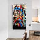 Indigenous Girl Oil Paint By Numbers Kits Canvas Picture DIY Home Decoration