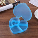 5 Slots Herz Form Kunststoff Storage Box Mode Frauen Make-up Home Living Veranst