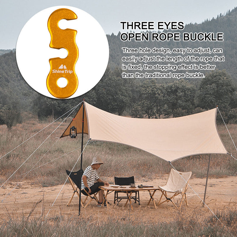 ShineTrip 10pcs Outdoor Camping Tent Rope Buckles S-Shaped Tensioner Fasteners