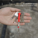 Outdoor Safety Gear Parachute Cord Carabiner Keychain Nylon Lanyard w/ Key Ri