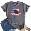 Independence Day Print Sunflower Tea (Dark Grey M) T-Shirt