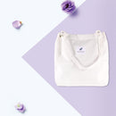 Solid Color Art Style Shoulder Bags Canvas Groceries Totes Foldable Handbag