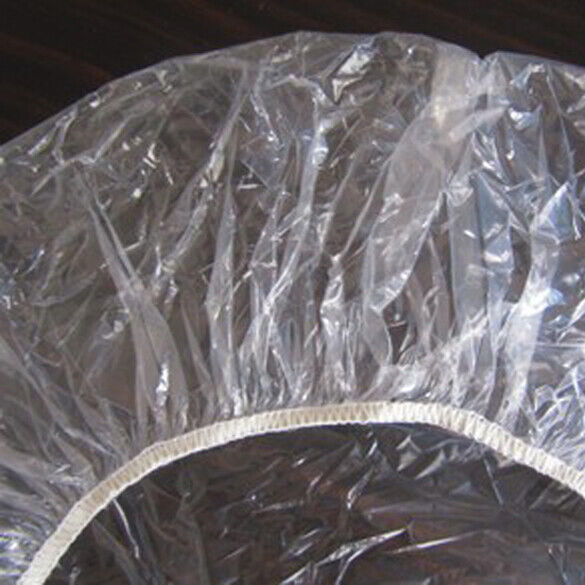 100pcs Disposable Hat Hotel One-Off Elastic Shower Bathing Cap Clear Salon Newly