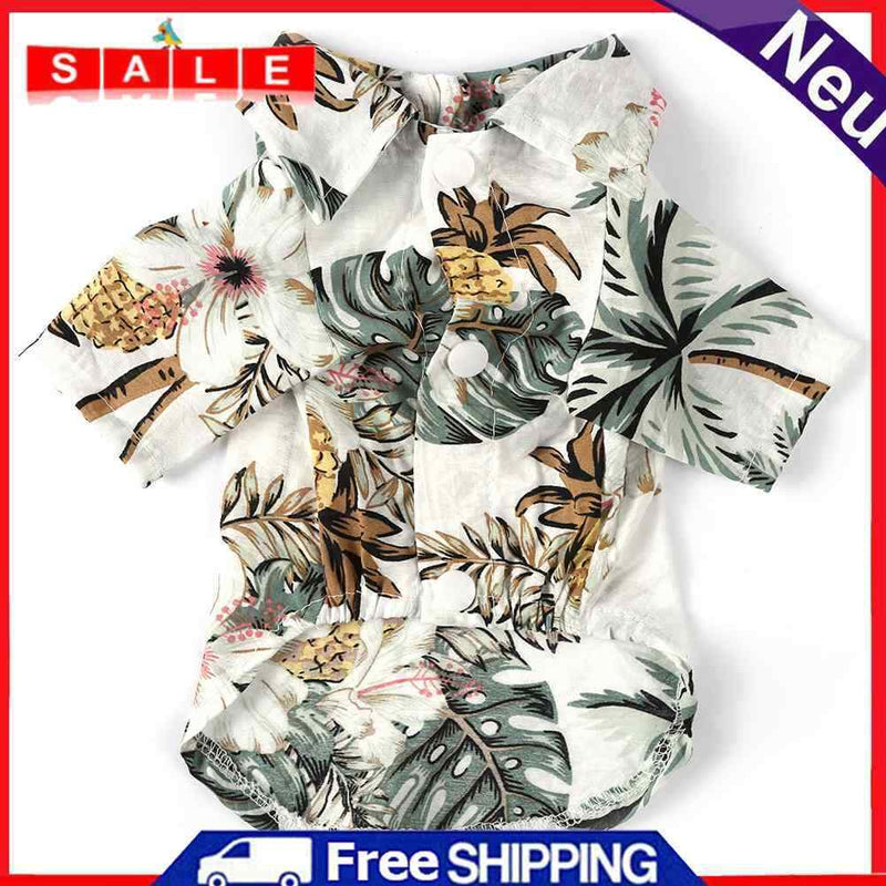 Cute Pets Dog Costume Dog Hawaiian Style Dog Puppy Shirt for Pet Supply