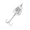 Stainless Steel Barbed 3-Claw Fishing Hooks Freshwater Sequin Spinning Fish Hook