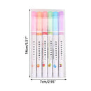 Flower-shaped Integrated Curve Highlighter Pen Multiple Shapes Markers Pen