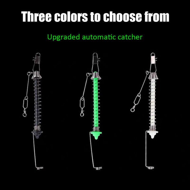 Automatic Fishing Hook Stainless Steel Spring Fishhook Bait Ejection Tackles