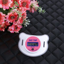 Food Grade Silica Baby Pacifier Temp Measuring Fever Alarm (Pink Celsius) Newly