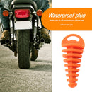 Motorcycle Exhaust Pipe Air-bleeder Plug Muffler Wash Plug Small (Orange) Newly