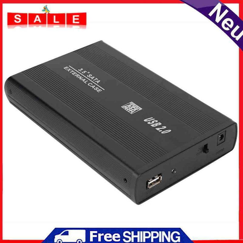 3.5"" SATA Hard Disk Case to USB2.0 Adapter External HDD Enclosure for Laptop