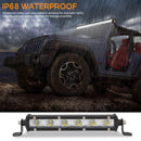 8 Inch 18W LED Work Light Bar Ultra Thin Waterproof Offroad Driving Lamp