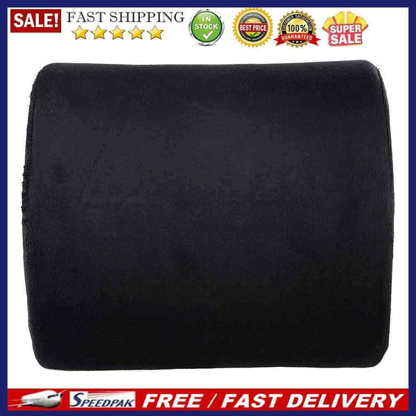 Memory Foam Lumbar Cushion Travel Pillow Car  Chair Back Support Black