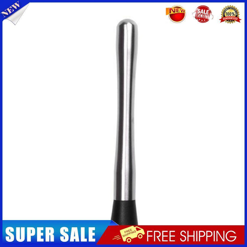 Stainless Steel Cocktail Muddler Wine Mixing Stick Ice Crusher Bar Tool (L)