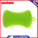 4pcs Silicone Dish Washing Brush Pot Pan Kitchen Sponge Cleaner Scrubber