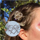 Heart Shape Women Girl Rhinestone Hairpins Hair Clips Barrette Shiny Headwear