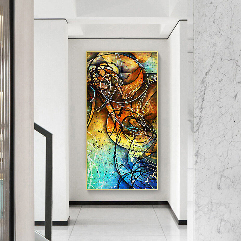 Abstract Line Oil Paint By Numbers Canvas DIY Picture Art Home Decoration Gif