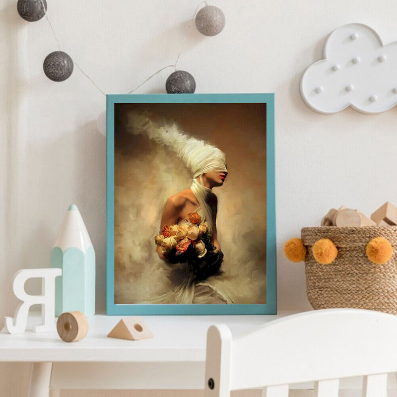 Smoke Girl Oil Paint By Numbers DIY Handpainted on Canvas Wall Art Picture