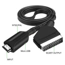 Portable HDMI-compatible To Scart Converter Video Audio Adapter For HD TV DVD