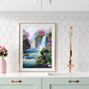 Mountain Stream Waterfall Full Square Diamond Embroidery Rhinestone Painting Art