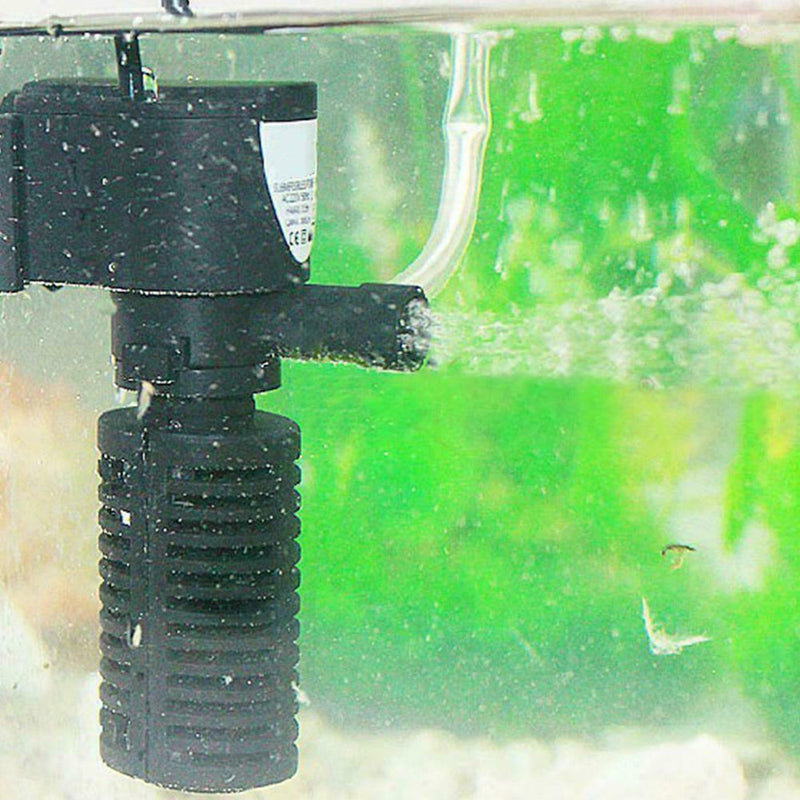 3 in 1 Aquarium Filter Submersible Oxygen Internal Tank Air Pump Water Fish