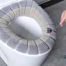 Winter O-Shaped Warmer with Handle Pad Cushion Toilet Seat Cover Closestool Mat