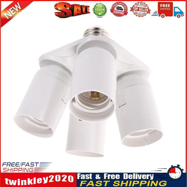 3/4 in1E27 Base Socket Splitter Light Lamp Bulb Adapter(E27-4E27) Newly